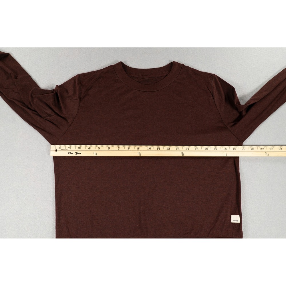 Vuori Long Sleeve Performance Crew Neck Top Mahogany Brown Heather Women Small - Picture 5 of 6